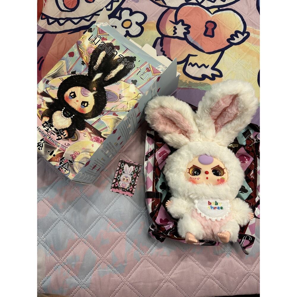 Baby Three BB3 Lily Rabbit Town White Bunny SPECIAL EYES NEW w/card open box/bag